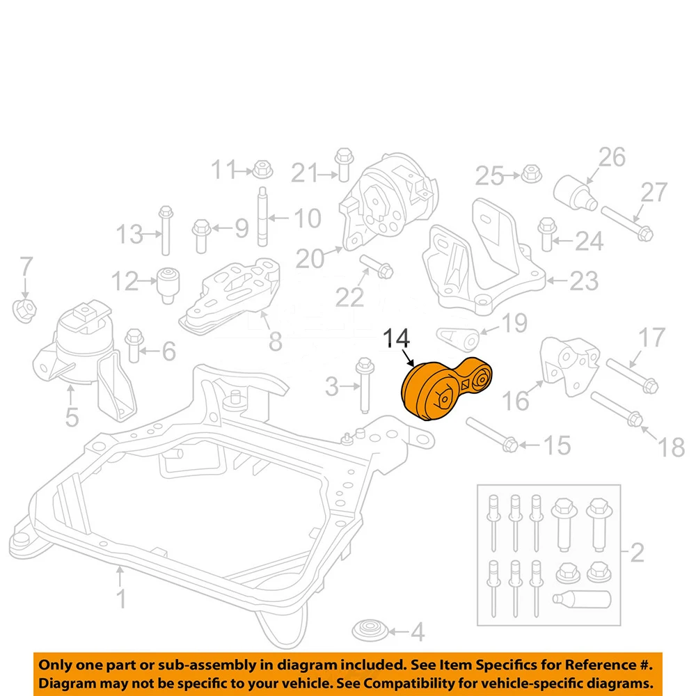 Stainless Steel Car Parts 9E5Z6068C 9E536P082CA Engine Mounting for Fo... — 3