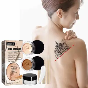 Costom 2Color Concealer Liquid Foundation ScarsConcealer Moisturizing Full Camouflaged Natural Brighten Cover Tattoo Acne Cream