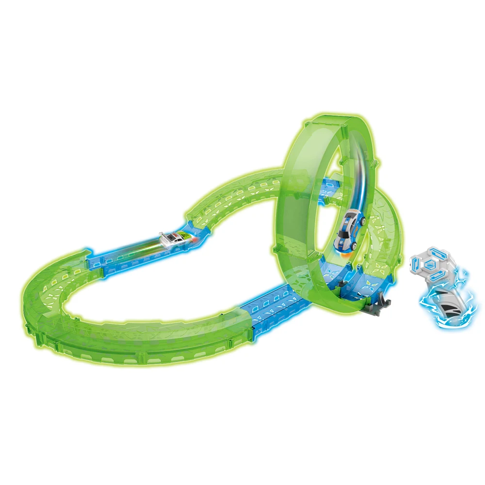 Flexible Glow Race Tracks Electric Car Rail Toy For Kids Gift Rc Adventure Slot Toys