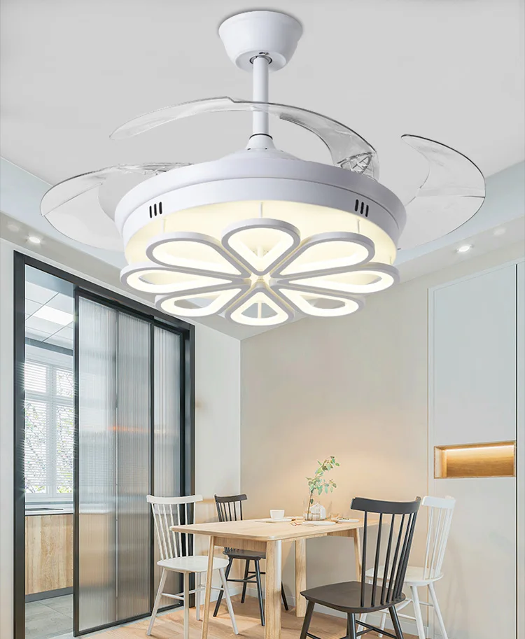 New style  indoor led ceiling fan with light decorative ceiling mounted fan light with remote led fan light