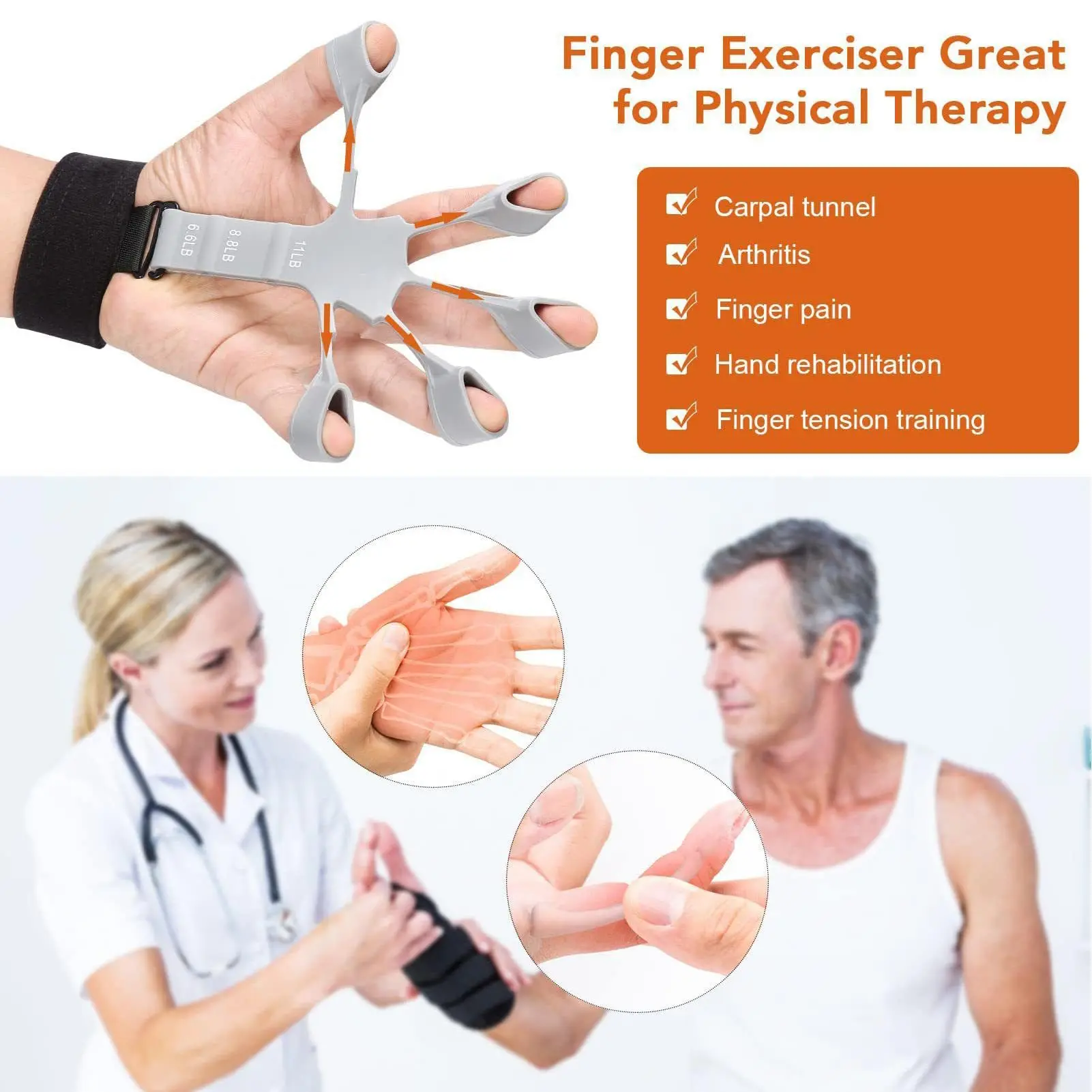 Yiwu Hot Sale Finger Exerciser Grip Strengthener Hand Gripper Exerciser