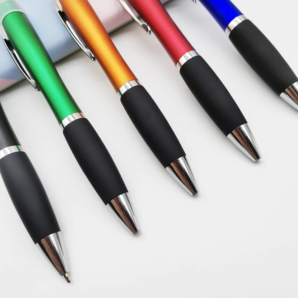 Пластиковый рекламный подарок светодиодный сенсорный экран ручка пользовательский лазерный логотип стилус шариковая