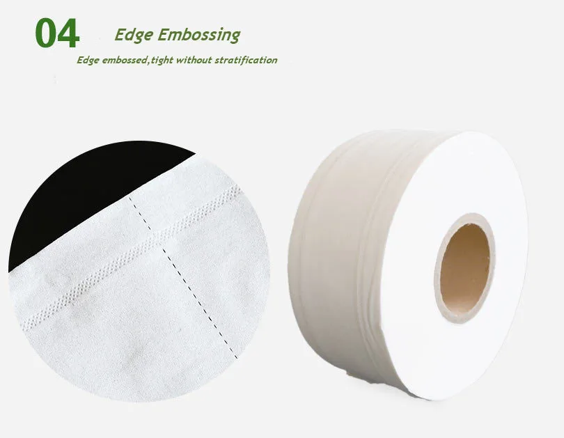 Commercial Toilet Paper Jambo Roll Big Roll White Tissue Paper Cheapest