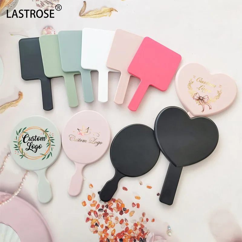 Hot Selling Heart Shape Pink Mirrors Wholesale Hand Mirror Private