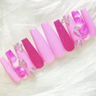 2022 New Acrylic Press On Nails Custom Luxury Nails With Fur High Quality Fingernails For Women