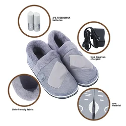 Home Electronic Rechargeable Foot Warmer Heated Shoes Rechargeable Battery Heated Slippers
