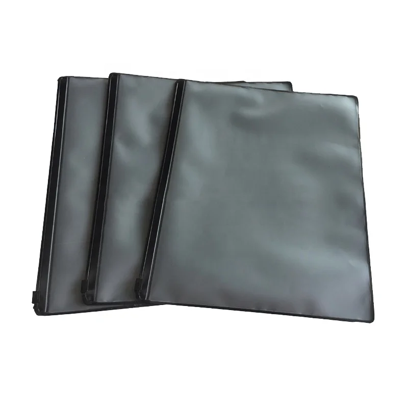 Custom Eva Silicone Black Zipper Bag Packaging Clothing Frosted Matte Black Clothing Zipper Bags With Shiny Metallic logo
