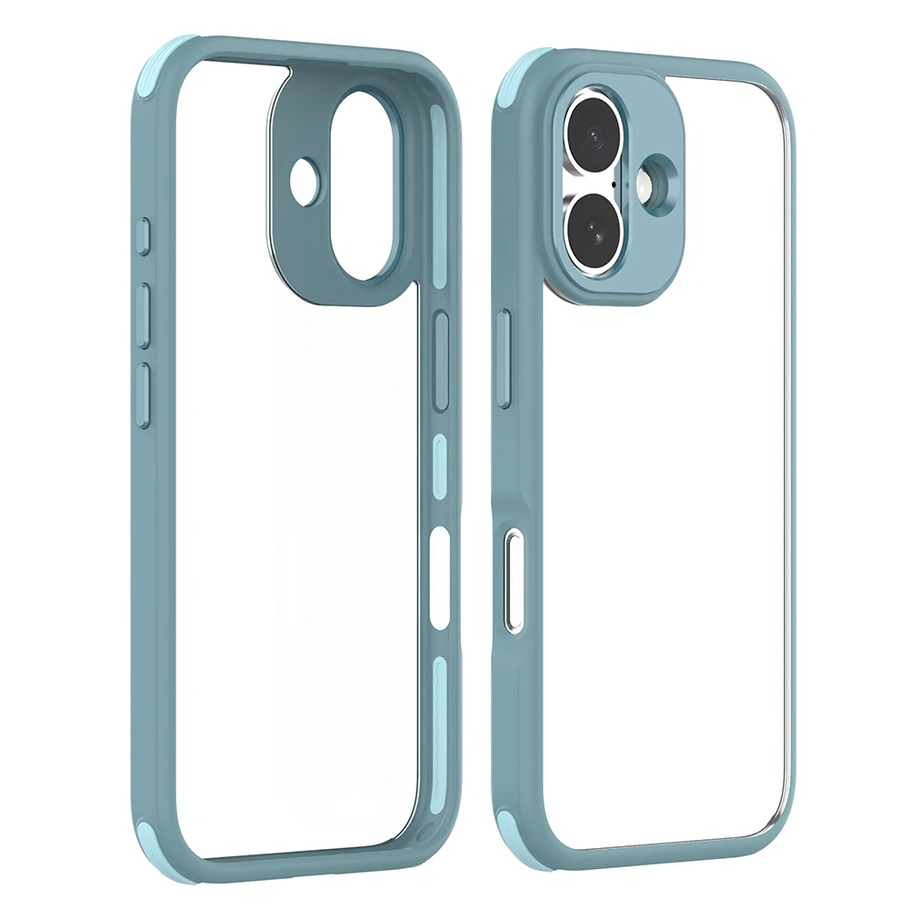 Multicolor Protective Shockproof Bumpers Anti-Scratch Transparent Slim Hard PC Back Soft TPU Frame Cover for iPhone 16 Pro