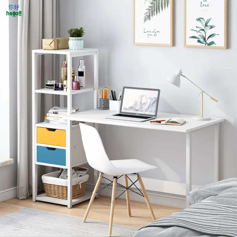 Simple Cheap Small Size Modern Computer Desk With Shelves B209