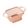 Cesta de malla densa pequeña con doble oreja (oro rosa)