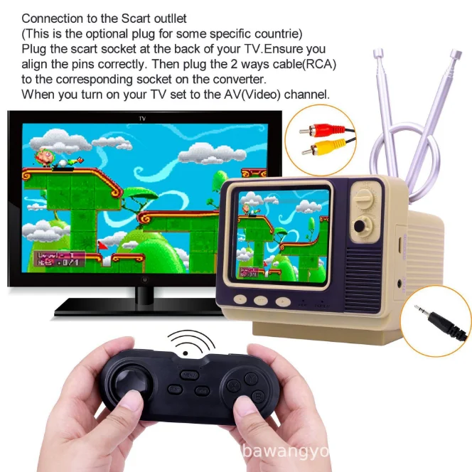 ファミリーレトロクラシック　GV300 コントローラー2個付属 GV300 レトロブックシェルフ型TVゲーム機 ワイヤレスコントローラー