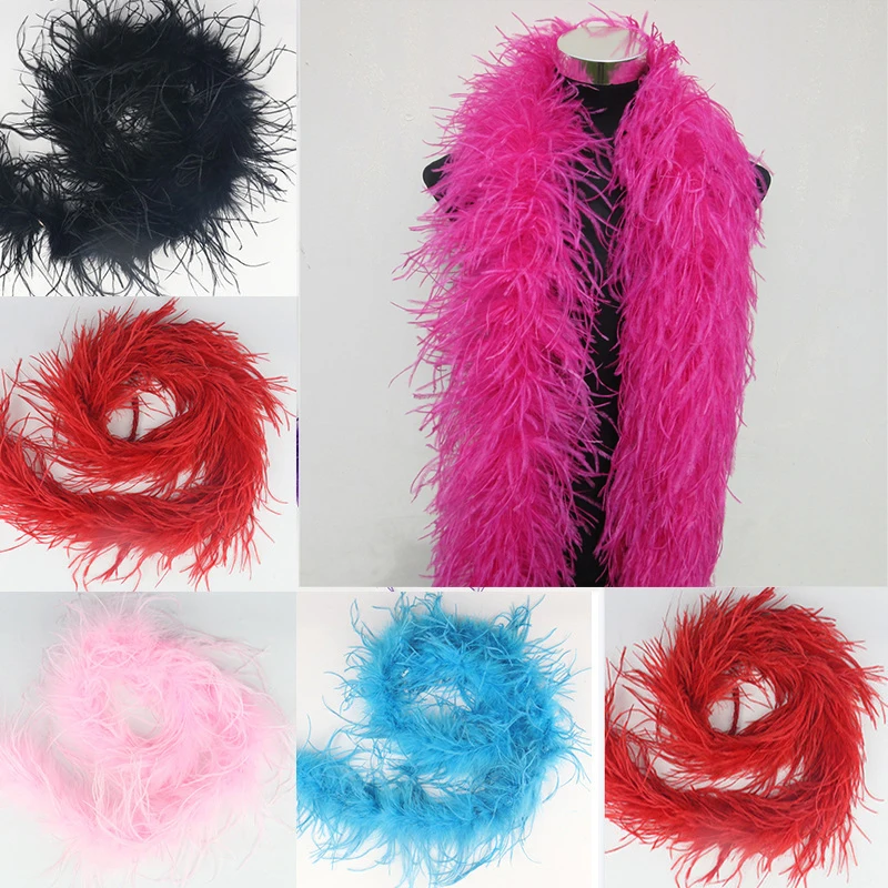 Factory Wholesale Price Fluffy 140ply Feather Scarf Sexy Robe Trim