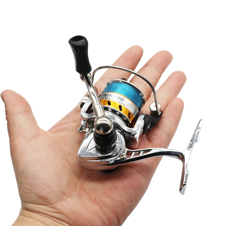 100 Pocket Spinning Fishing Reel Tackle Small Reel 4.3:1 Metal
