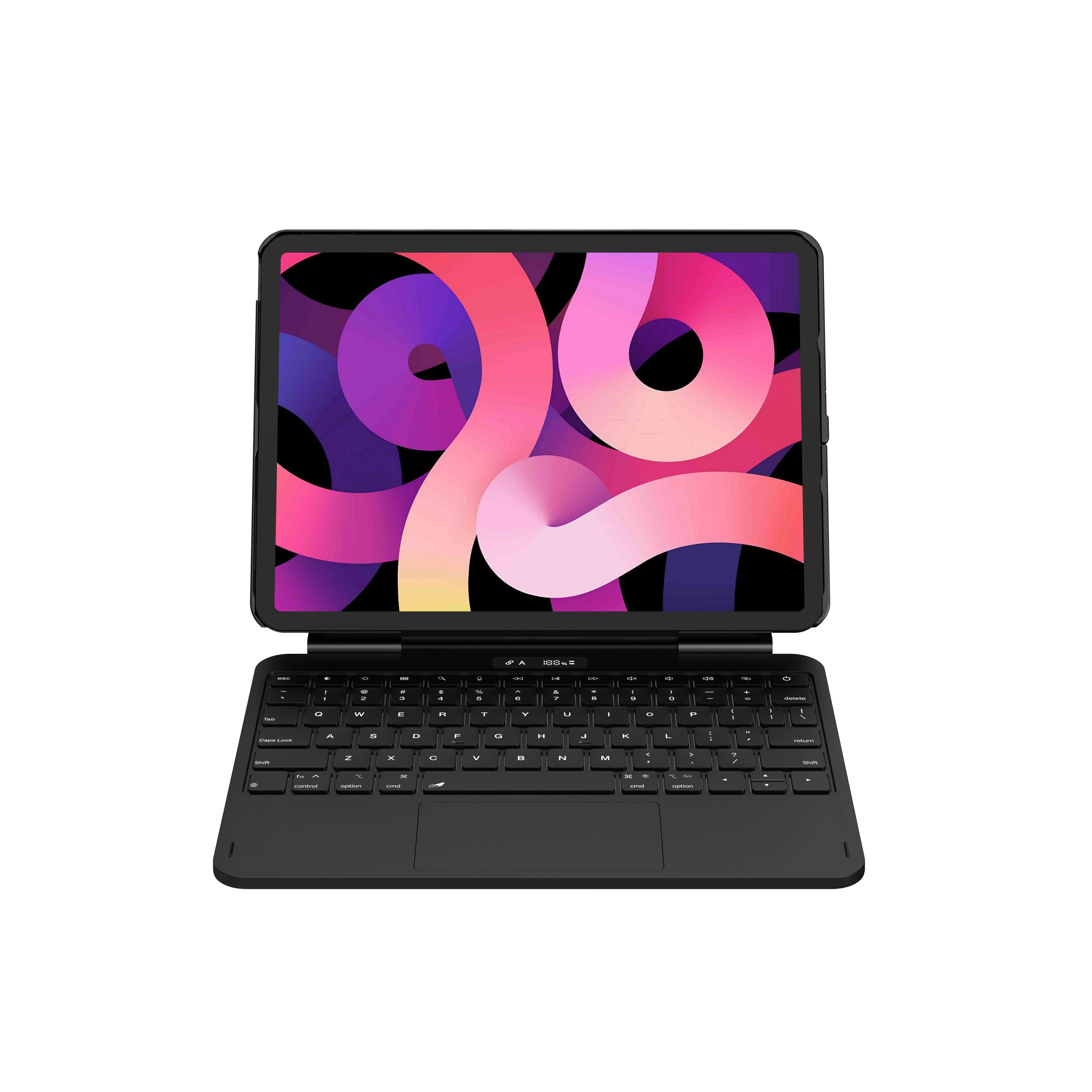 Étui magnétique Laudtec compatible avec clavier magique Type-C en mode portrait et paysage pour iPad 11 (2025)/10,9 pouces Air4/Air5