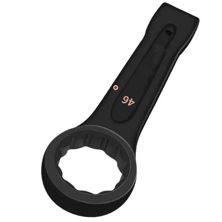 TEBAK OEM Small Quantity Striking Box Wrench ,Slugging Spanner Hammer Ring Wrench Heavy Duty C45 # Steel Drop Forged