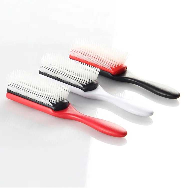 Professional hot sale styling hair comb 9 rows detangling hair brush for salon hairdressing straight