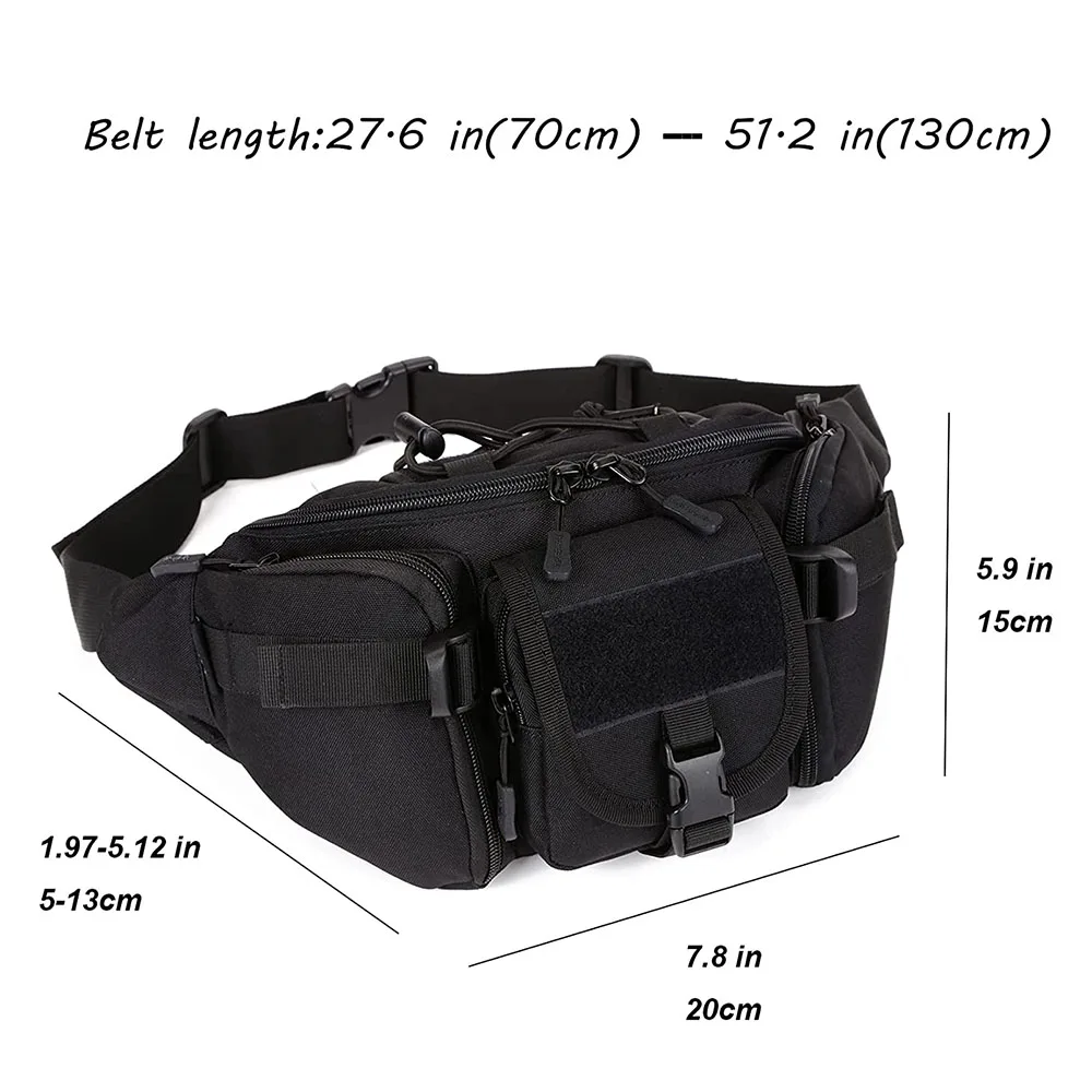FREE SAMPLE Assault Bag Practical Multifunctional Waist Hip Bag Black