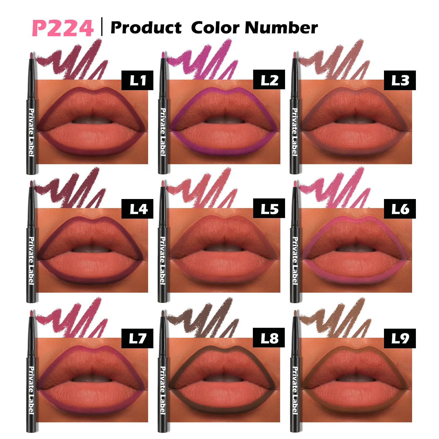 Карандаш для губ, Собственная Марка, косметика, телесные коричневые подводки для губ, водонепроницаемые кремовые губки, оптовая продажа оптом для бизнеса