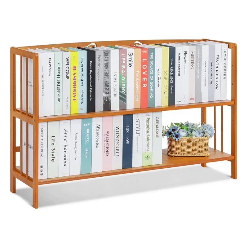 Traditional Design Removable Adjustable Bamboo Display Shelf Diy Wood