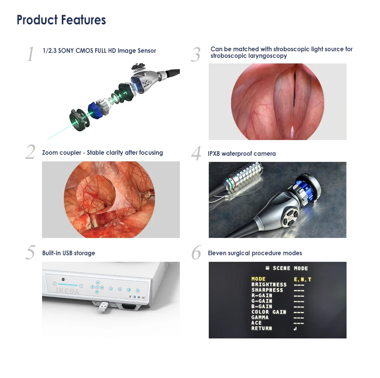 Electric Power Source Medical ENT Endoscope Camera System Complete Laparoscopy Tower Laparoscopic Machine Endoscopy