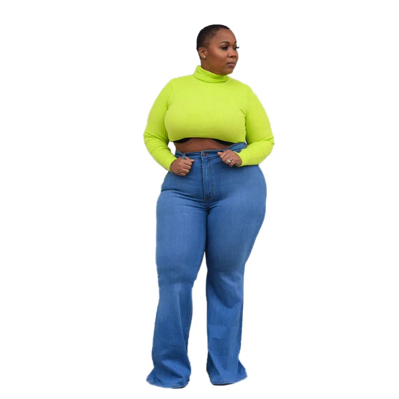 Plus Size Girl Pencil Jeans With Ripped 