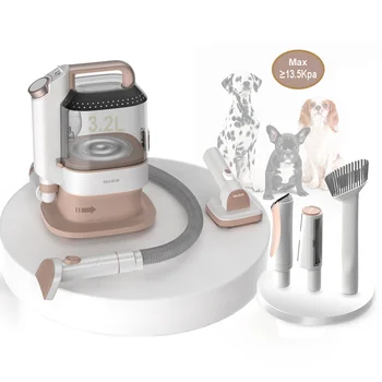 Pet Smart All-in-One Hair Trimmer Vacuum Cleaner Electric Clipper ABS Battery Multi-Function Pet Grooming Hair Remover for Dogs