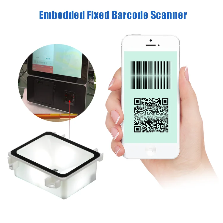 Small Size Barcode Scanner Module USB TTL RS232 Fixed Mount Barcode Scanner QR PDF417