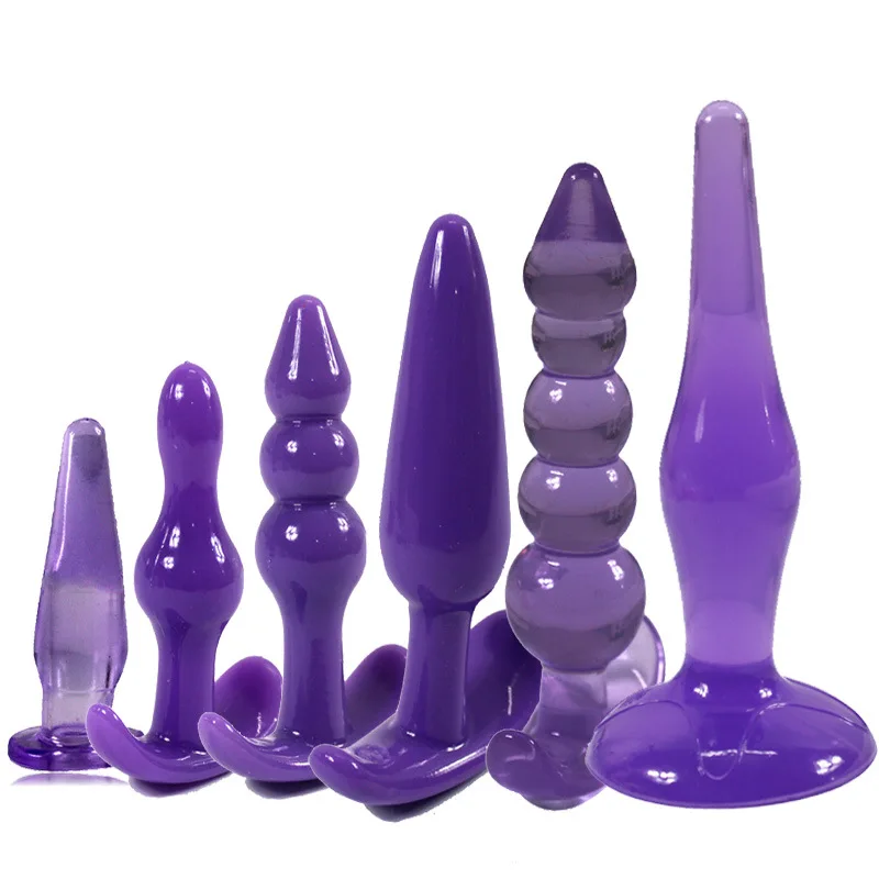 Adult 6 Pcs Pack Set Male Butt Plug Anal Sex Toy Female G Spot Dildo Anal  Plug Play Dildo Ass Plug Sex Toys