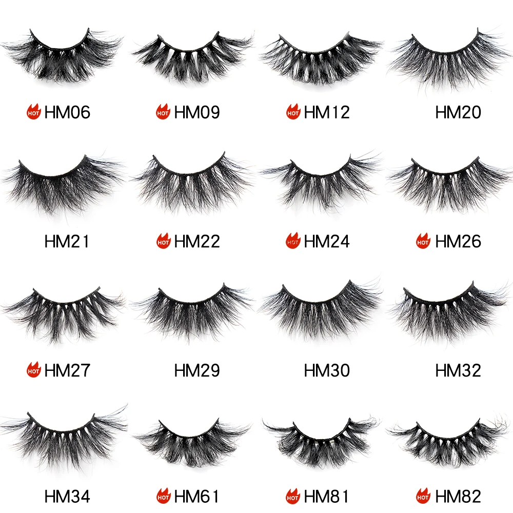 Wholesale Natural Ruffle Mink Lashes 1218mm 25mm Mink Eyelash Vendor Wispy Clear Band 3d False