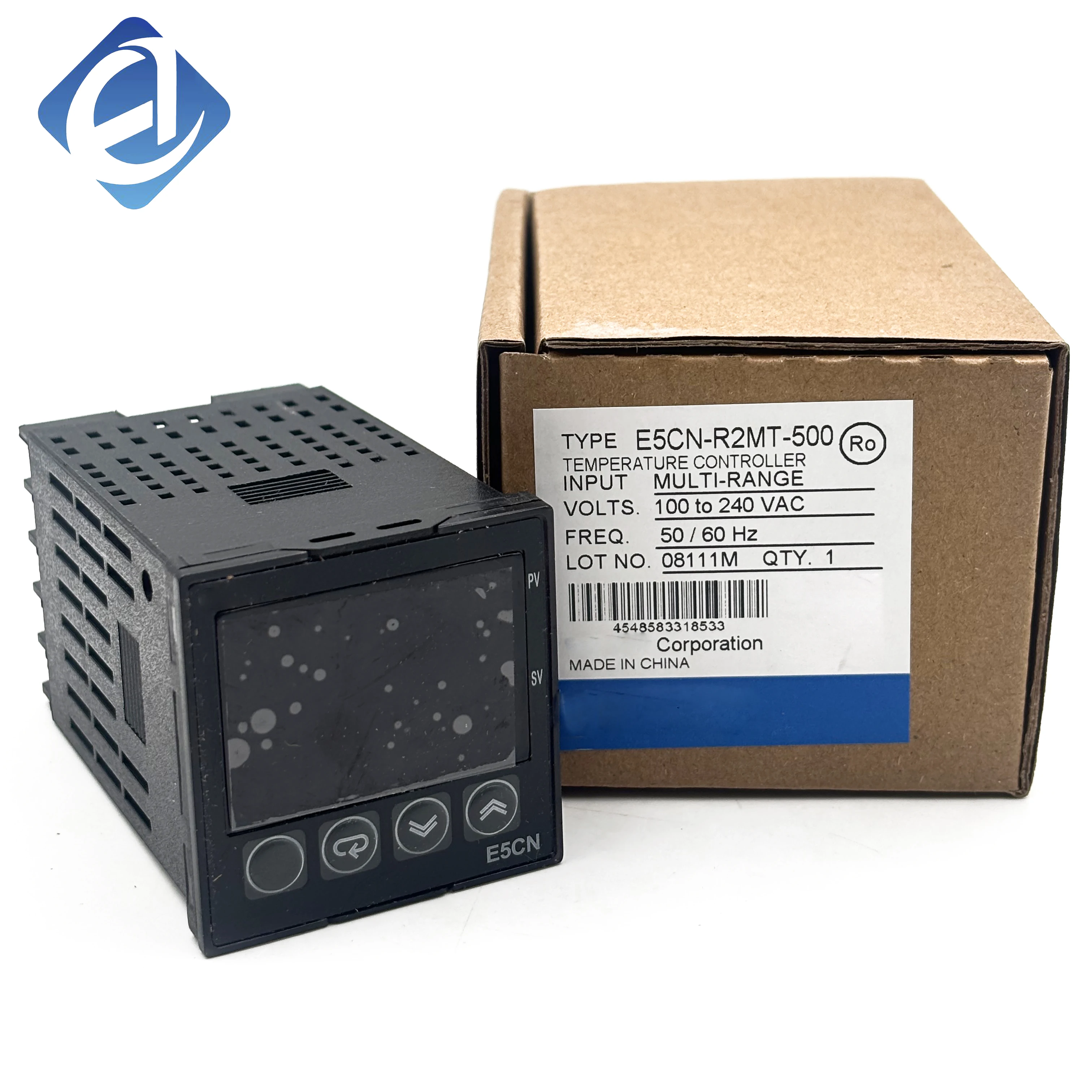 New Original E5CN-R2MT-500 Temperature Controller, belongs to Omron E5CN series, used for precise temperature regulation in industrial heating and cooling automation equipment.