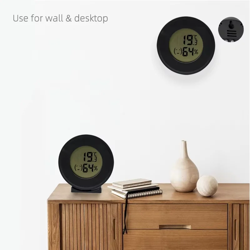 Stable and Heat-resistant Mini Digital Thermo-Hygrometer Electronic Thermometers Wall Thermometer Use for Wall and Desktop