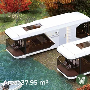 Modern Style Modular Floating Home Prefab Container Hotel Mobile Home with Toilet Houses Prefabricated Homes Modern Low Cost