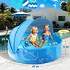 Shaded Blue Water Pool