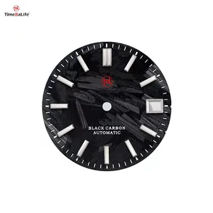 High-End Carbon Fiber Dial OEM/ODM Personalized Texture and Color Options Available for Men Watch Luxury Timepiece