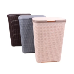 60 л корзина для белья стильная пластиковая с