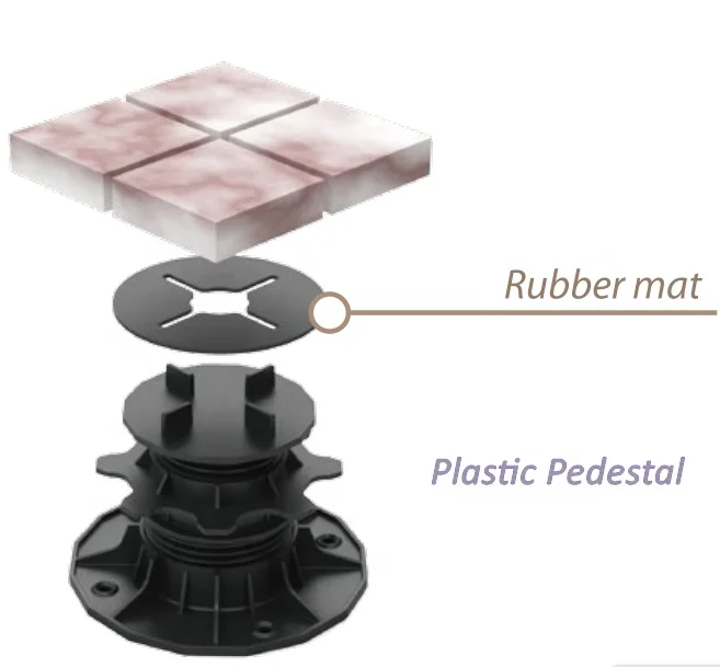 Adjustable Screwjack PP Pedestal XF-T201C 18-32 mm Paving Stone
