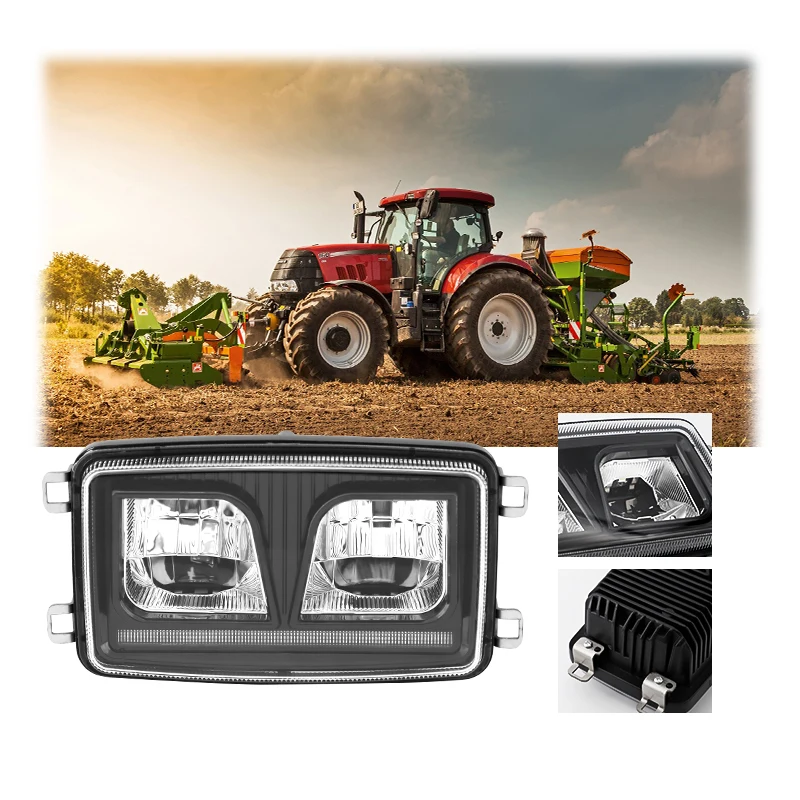 ECE R149 John Dee-re Tractor 3 X 5'' Aluminum LED Headlamp with High 6000K Low Beam New Condition Includes Parking Light