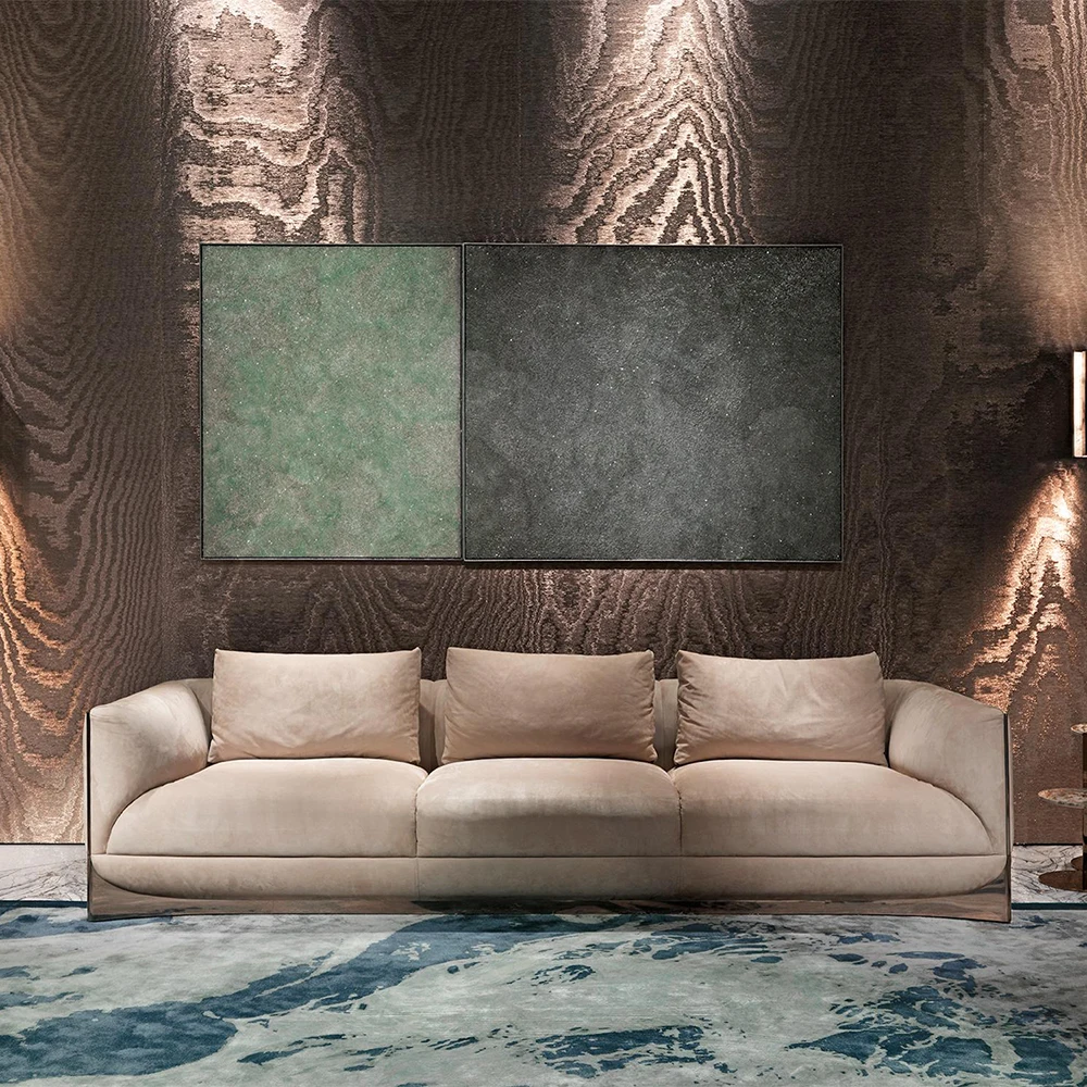 Factory Direct Leather Fabric Premium Classic Italian Sofa Luxury Furniture Set Sofas for Home Luxury