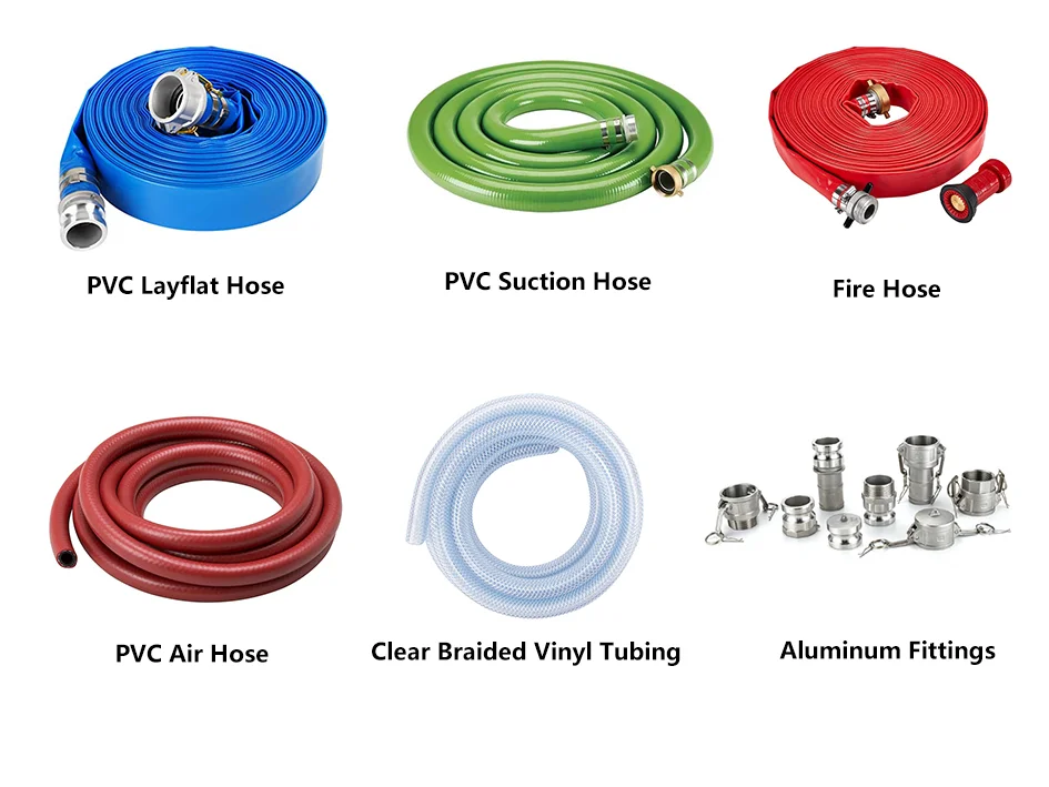 2 In X 65 Ft Pool Backwash Hose With Aluminum Camlock C & E Fittings