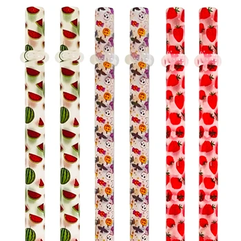 Wholesale Multiple Sizes Bulk Strawberry Watermelon Halloween Printed Funny  Cartoon Fruit Straws Reusable Plastic Straws for 40oz Tumblers, 16oz Glass  Can - China Multiple Sizes Printing Plastic Drinking Straw and Funny Cartoon