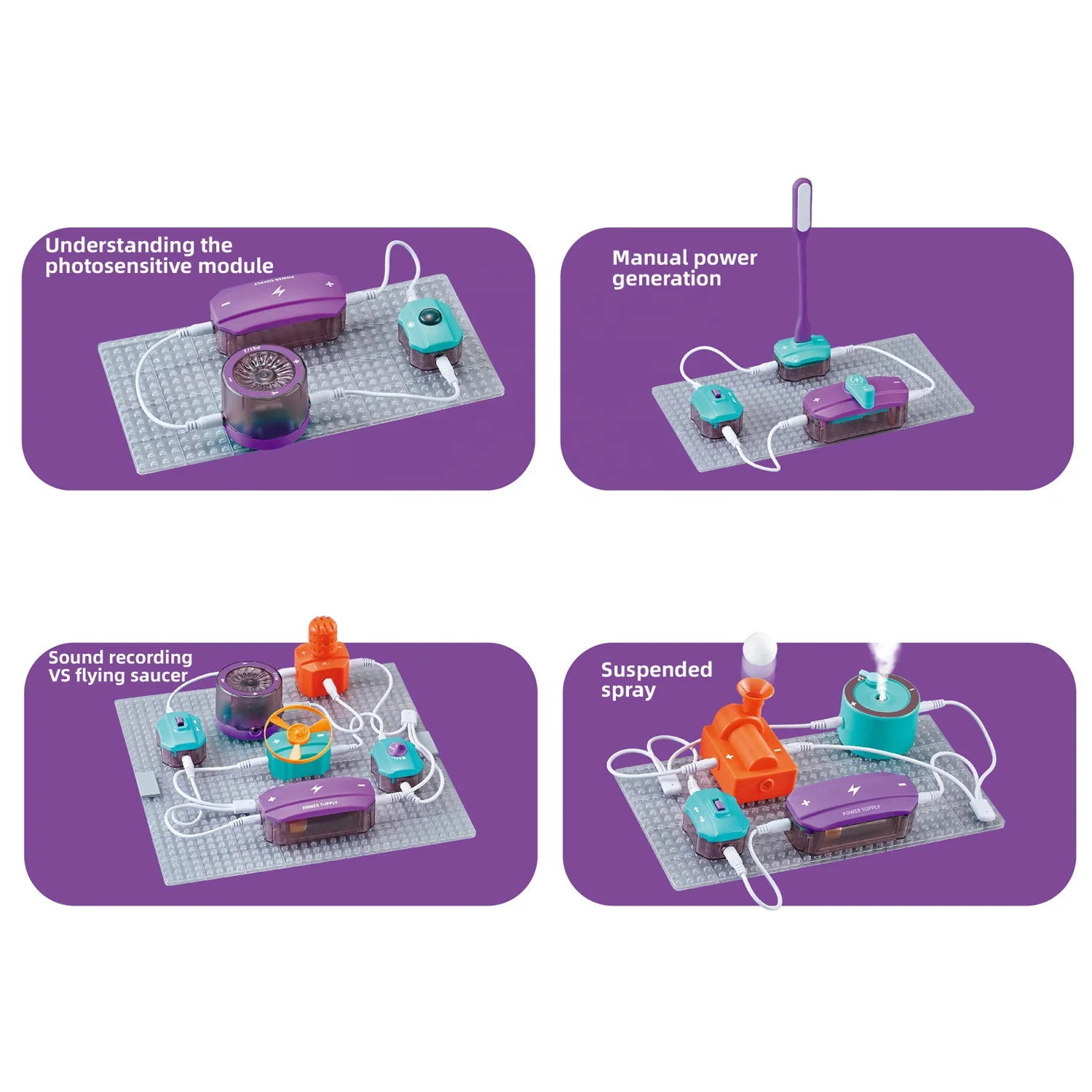Programming Toy Science Educational Electronic Circuit Block Physics Electric Circuit Kit Kids STEM Toy Electronics Exploration