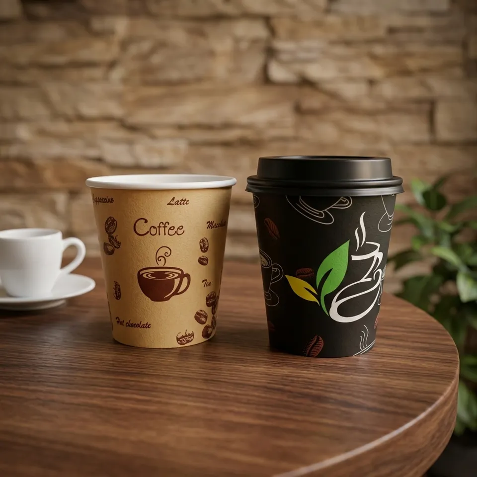Disposable Waterproof Single Wall Biodegradable Custom Design Paper Cup For Espresso 2