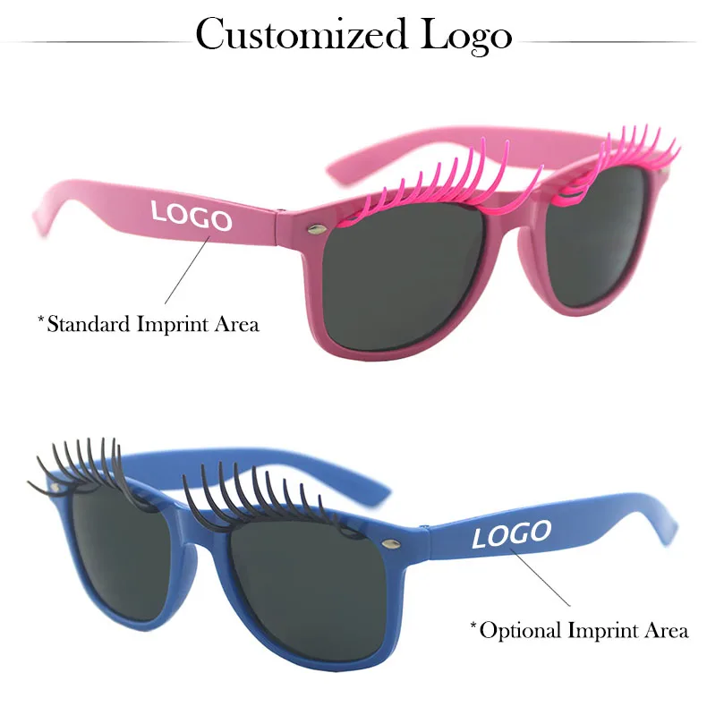 Grohandel benutzer definierte Logo falsche Wimpern lustige Persnlichkeit  lustige Brille Mnner Mnner Party Sonnenbrille