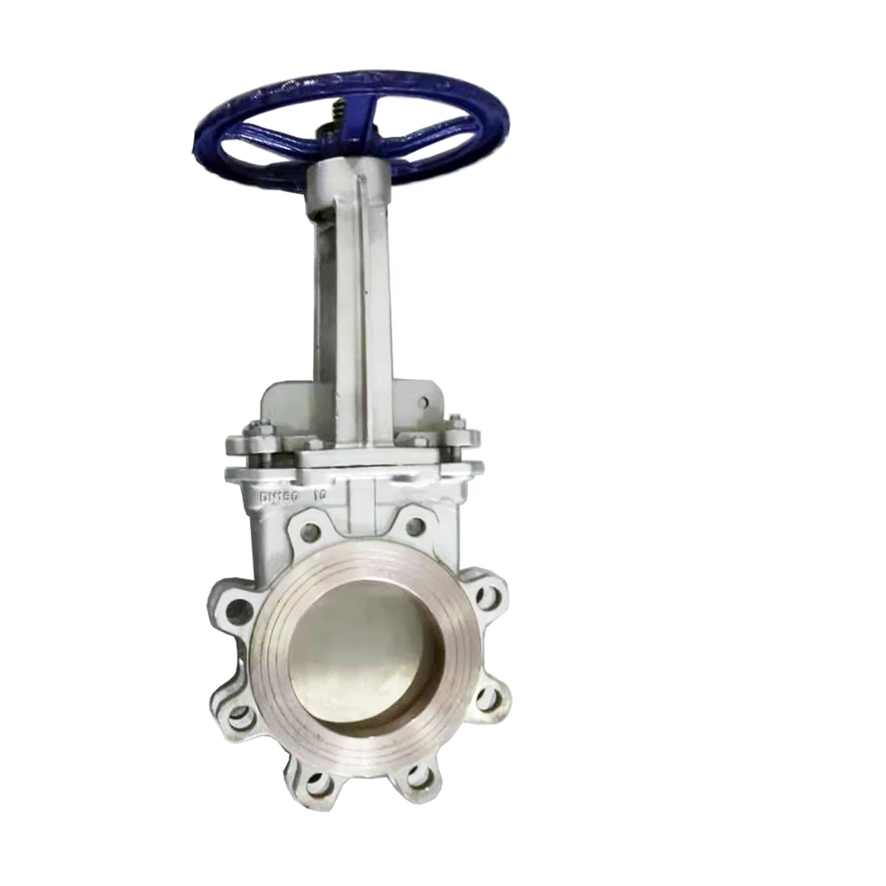  Carbon Cast Steel WCB SS304 CF8M Mining Slurry Knife Gate Valve with Hand Wheel 