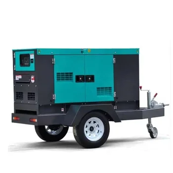 Chinese Movable Power Silent Mobile Diesel Generator With Trailer