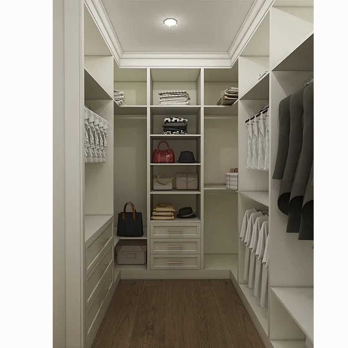 Modular White Drawers for Inside Wardrobe Cabinet Set Narrow Cloakroom