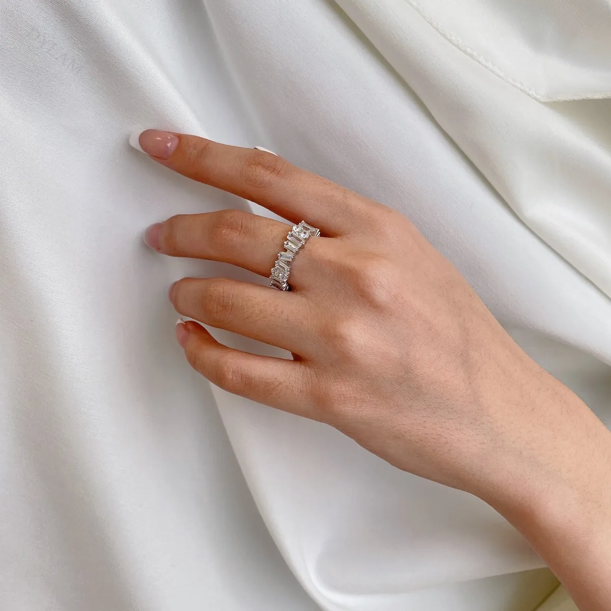 KAKODIY 5A CZ Custom Engagement Wedding Rings Jewelry for Women Cubic Zirconia Jewelry 925 Sterling Silver Stackable Rings detail 4