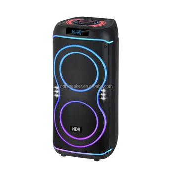 NDR-820 Portable BT Speaker Party Box 710 RGB LED Lighting Dual 8" Wireless Audio Outdoor 40W Power  Hot Sales Karaoke speaker