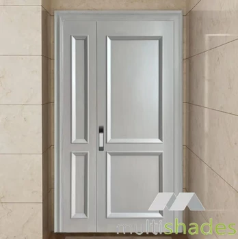 Luxurious Custom Designed Aluminum Unequal Double Door American Style with Wicket Door Timber Finish Main Design Double Leaf