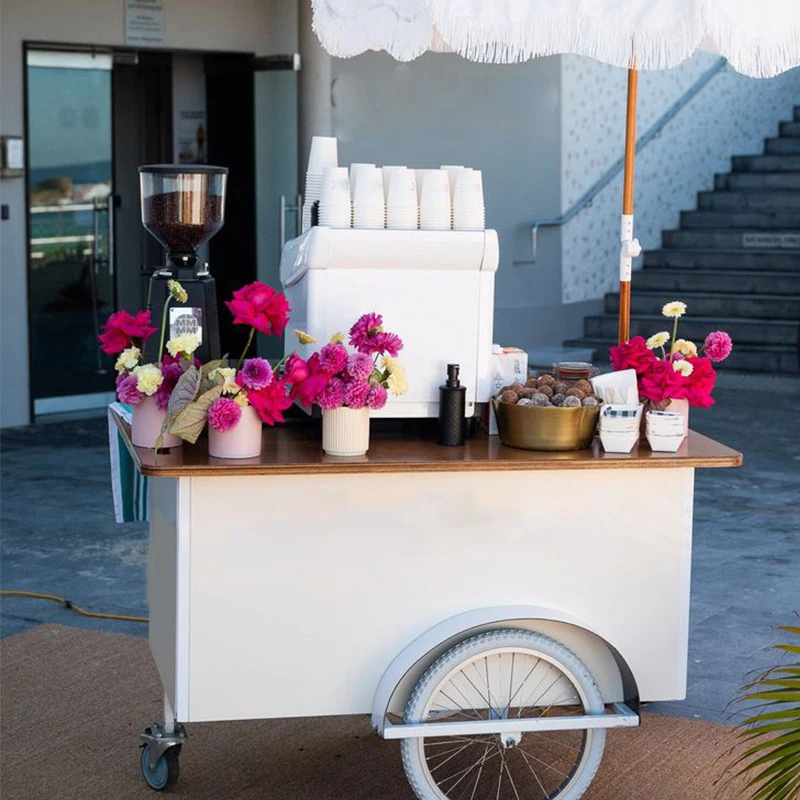 Custom Made Foldable Candy Cart Candy Table Bar Cart Drink Snack Coffee Cart for Sale